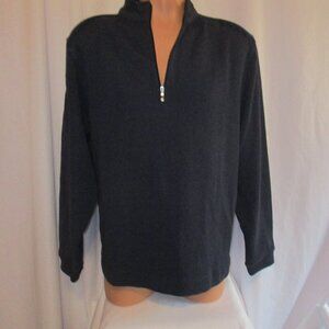 Nike Golf Pullover Sweater Mock Neck Size Medium 3/4 Zip Blue